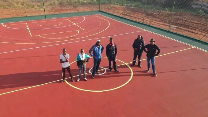 Sports Legend team building a sports court